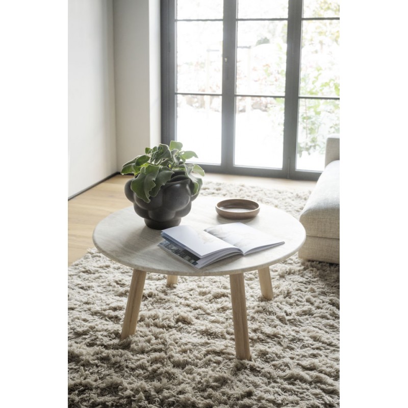 RO Taransay Coffee Table 90x90 Beige/Whitewash